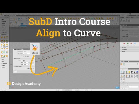 Autodesk Alias Tutorials, SubD Intro 18 - Align to Curve
