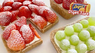 [No오븐,No타르트팬] 다이제로 딸기 타르트 만들기ㅣHow To Make Strawberry Tartㅣ하이니[hi-ni]