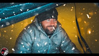 Camping in the Snow and Wind in the Mountains - ASMR Adventure for the Mind, for Sleep, and to Relax