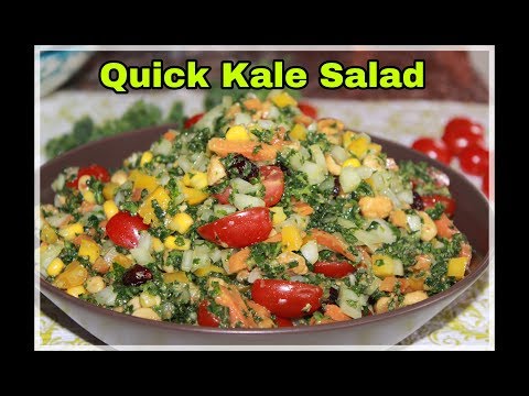 கேல் சாலட் | KALE SALAD RECIPE | HEALTHY SALAD