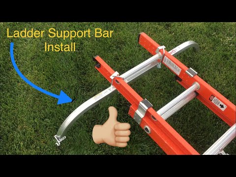 Ladder Support Bar Installation:
