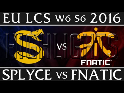 Splyce vs Fnatic | Highlights EU LCS W6D2 2016 Spring S6 | SPY vs FNC Week 6