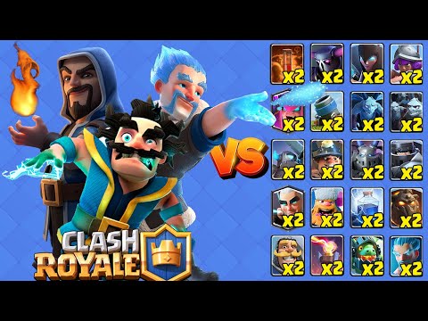 3 WIZARDS vs ALL CARDS x2 | Clash Royale - Royal OVS