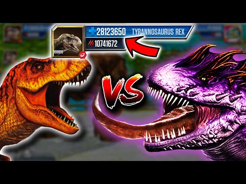 T-REX vs SALAMANDER 16 LEVEL 999 | Jurassic World: The Game