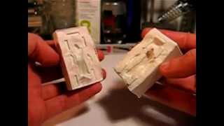 RTV Silicone two-part mold of 1/48 figure