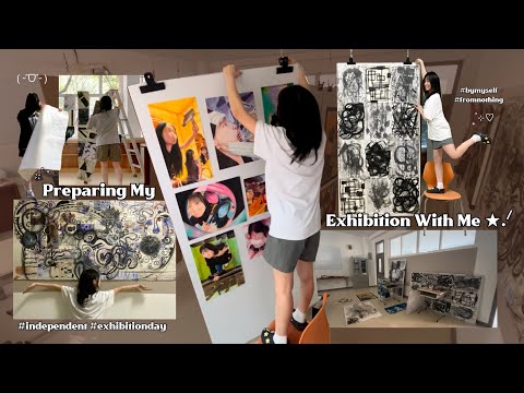 First time prepping for my SOLO EXHIBITION ⋆✴︎˚｡⋆