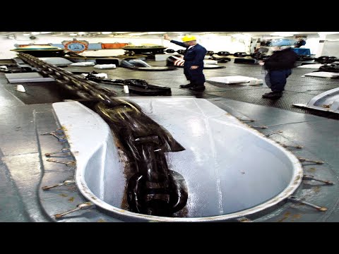 US Navy Drops Giant Aircraft Carrier Anchor Chain