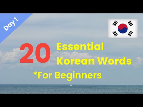 20 Essential Korean Words for Everyday Life - Learn Basic Korean Vocabulary (Day 1)