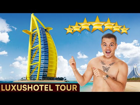 I sleep in Dubai's MOST EXPENSIVE hotel (7 STARS) - Burj Al Arab (Luxury Hotel Tour 4/8)