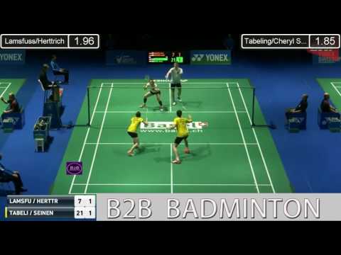 2017 YONEX Swiss Open R16 XD LAMSFUSS HERTTRICH vs TABELING SEINEN   YouTube
