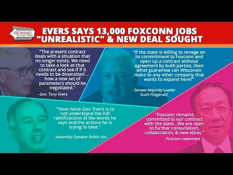 WisEye Morning Minute: Rewind - Evers: 13,000 Foxconn Jobs "Unrealistic," New Deal Sought