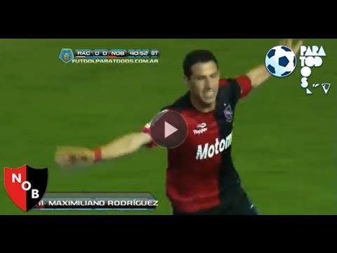 Gol de Rodríguez. Racing 0 - Newell´s 1. Fecha 8. Torneo Inicial 2013. Fútbol Para Todos