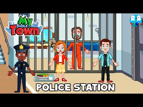 My Town  Home Family Doll House - Mom and Dad visit Uncle Edbert at Jail