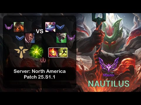 Nautilus Support + Lucian vs Yuumi + Twitch - NA Master - Patch 25.S1.1