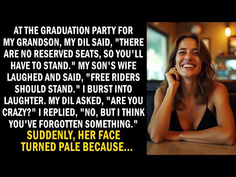 My DIL teased, No seats for freeloaders at the party. I shot back, I think you overlooked something