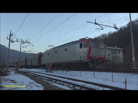 LA PARTENZA DEL TRENO MERCI DA ROBILANTE. (CN) SAB. 18 - 12 - 2021.