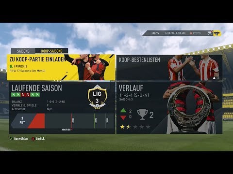 Let's play FIFA 17 Co-op Seasons - 1st game in division 3 / with English ingame commentary
