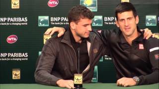 BNP Paribas Open: Novak Djokovic Crashes Grigor Dimitrov Press Conference