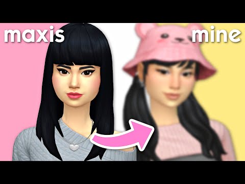 TURNING THE EA STARTER SIMS INTO MY SIMS ???? | Sims 4 CC CAS