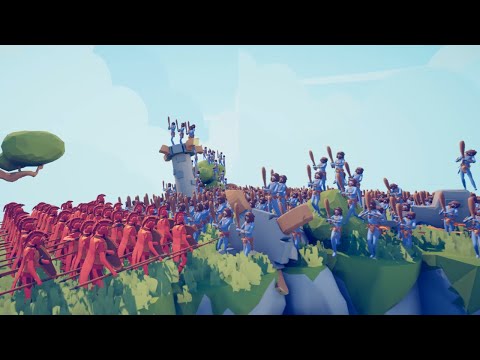 300x SPARTANS vs 600x CLUBBERS - Totally Accurate Battle Simulator