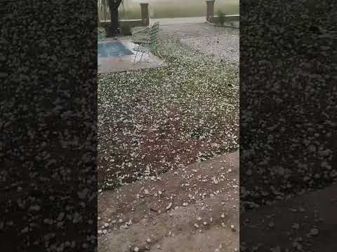 granizada de esta tarde en Las Varillas, Córdoba.🎥.11/11/25 #tormenta #granizo