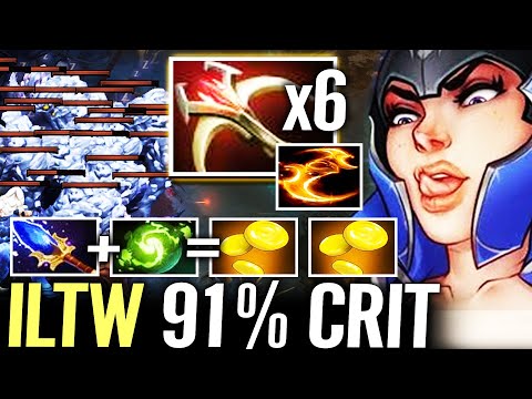 🔥 ILTW Luna x6 Bounce Daedalus — 91% Critical Strikes + Refresher Aghanim Strongest Carry Dota 2 Pro