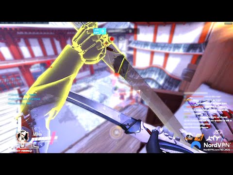 Necros Fastest Genji Gameplay - 35 elims! [ Overwatch Season 31 Top 500 ]