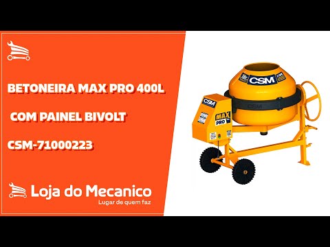 Betoneira Max Pro Mono 2CV 400L   - Video