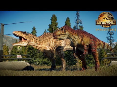 WWD Giganotosaurus Social Interactions and Hunting Animations in Jurassic World Evolution 2