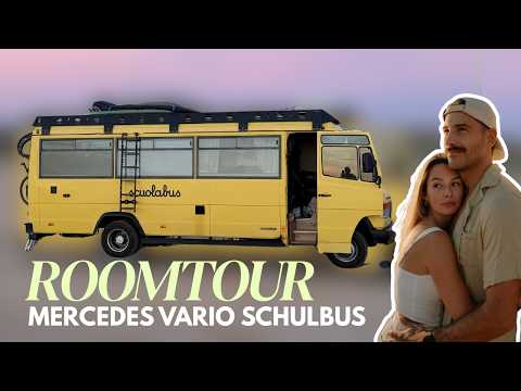 DIY LUXURY CAMPER CONVERSION | Room tour Mercedes Vario school bus tiny home for full-time van life