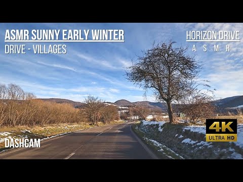 Sunny Early Winter Drive in Slovakia ☀️ City to Rustic Villages & Countryside (4K ASMR)