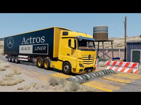 Trucks & Cars vs Speed Bumps – BeamNG Drive | TrucksVs