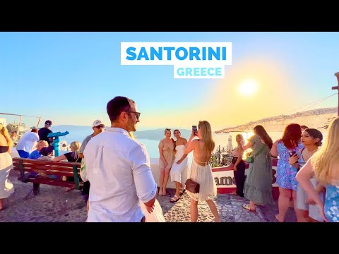 Santorini, Grécia 🇬🇷 | A ilha mais fantástica da Europa | Passeio a pé 4K