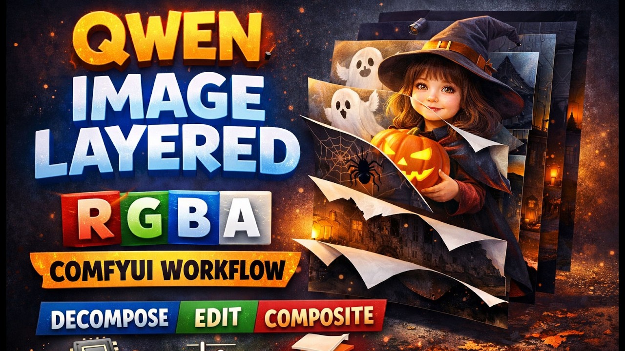 Qwen Image Layered - ComfyUI – True RGBA Layers, Image Decomposition & Re-composition Local Workflow