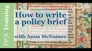 Policy|Training - How to write a policy brief