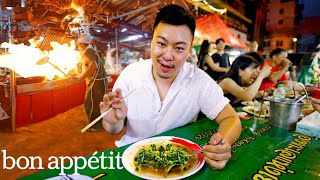 We Tried Bangkok’s Explosive Fire Wok Stir Fry  | Street Eats | Bon Appétit