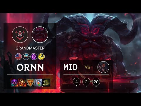Ornn Mid vs Lucian - NA Grandmaster Patch 10.22