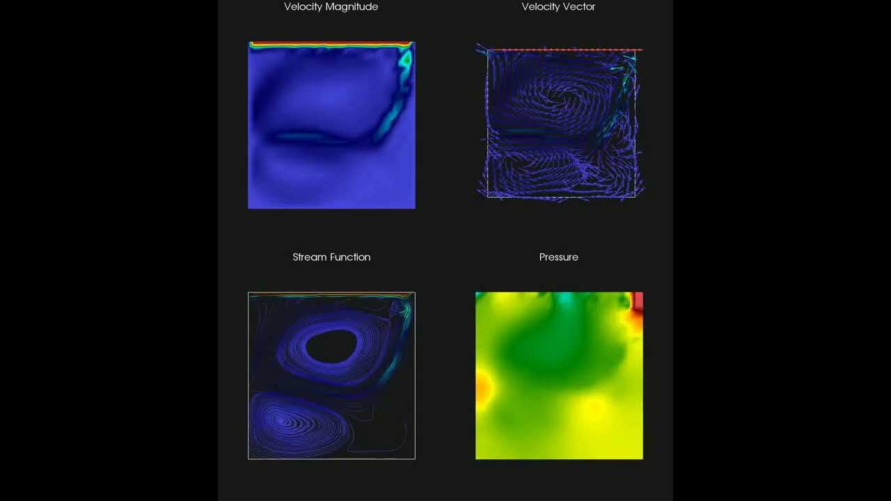 The Navier-Stokes flow (Cavity flow)