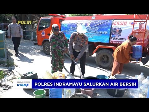 POLRES INDRAMAYU SALURKAN AIR BERSIH