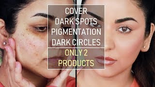 How I cover Dark Circles, Spots & Pigmentation with just 2 PRODUCTS | Everyday Makeup