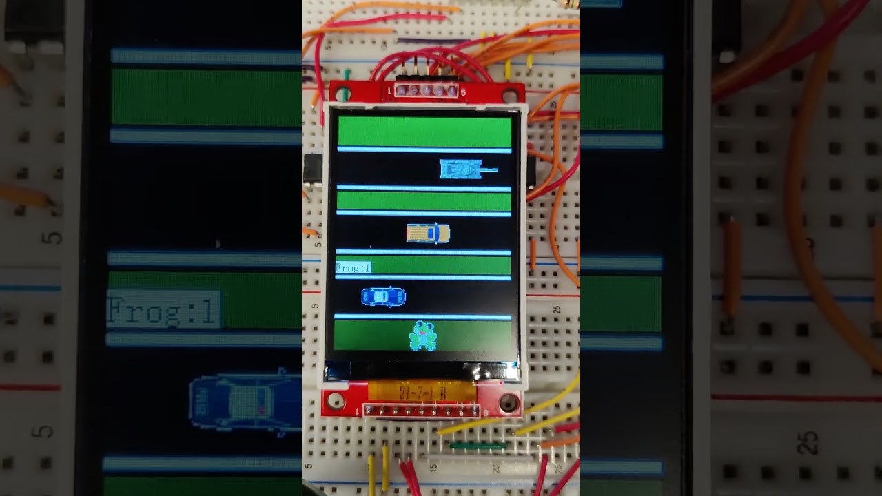 Jumper Frog game on Microcontroller