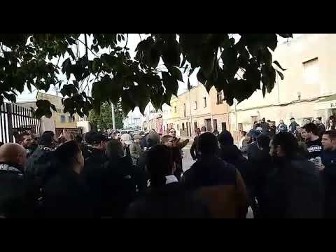 Ultras del Castellón en la previa