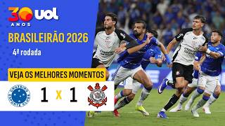 CRUZEIRO 1 X 1 CORINTHIANS: VEJA MELHORES MOMENTOS DO JOGO PELO BRASILEIRÃO
