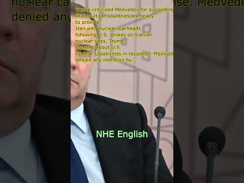 "Trump Criticizes Medvedev Over Alleged Plans to Provide Iran with Nuclear Warheads"