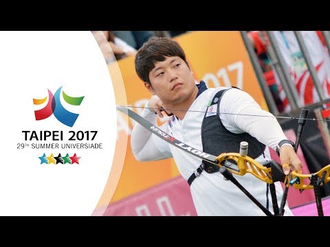 Lee Seungyun 이승윤 v Arsalan Baldanov – recurve men’s gold final | Taipei 2017 Universiade