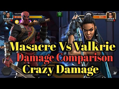 masacre Vs Valkrie Damage Comparison video ( crazy damage ) 🔥🤩