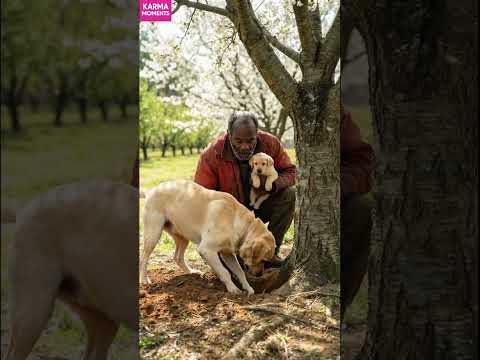 Karma 🐶: Homeless Man's Kindness Uncovers Hidden Treasure #karma #dogs #shorts