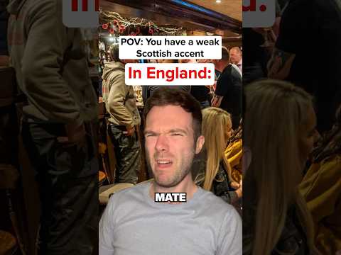 Scottish accent in England #comedy #scotland #england #sketch #sketchcomedy #relatable #scottish