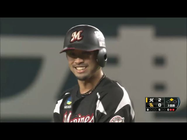 【3回表】マリーンズ・清田「ノーステップ打法」でフェンス直撃先制タイムリー!! 2015/10/14 CS Final H-M