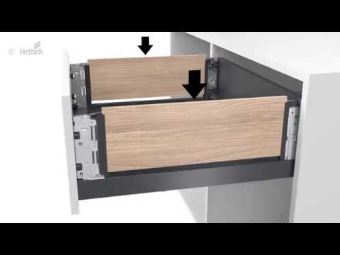 Kit tiroir casserolier AvanTech YOU Inlay - hauteur 187 mm - argent HETTICH